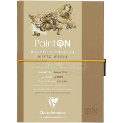 Clairefontaine - Clairefontaine Paint On Mixed Media Naturel Blok A5 250g 32 Yaprak