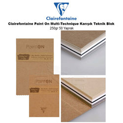 Clairefontaine - Clairefontaine Paint On Multi-Technique Karışık Teknik Blok 250g 50 Yaprak