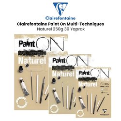 Clairefontaine - Clairefontaine Paint On Multi-Techniques Naturel 250g 30 Yaprak