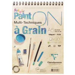 Clairefontaine - Clairefontaine Paint On Starter Multi-Techniques Spiralli 160g A5