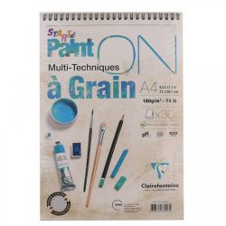 Clairefontaine - Clairefontaine Paint On Starter Multi-Techniques Spiralli 160g A4