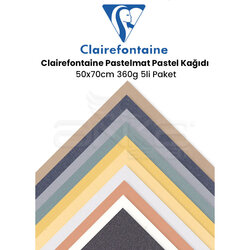 Clairefontaine - Clairefontaine Pastelmat Pastel Kağıdı 50x70cm 360g 5li Paket