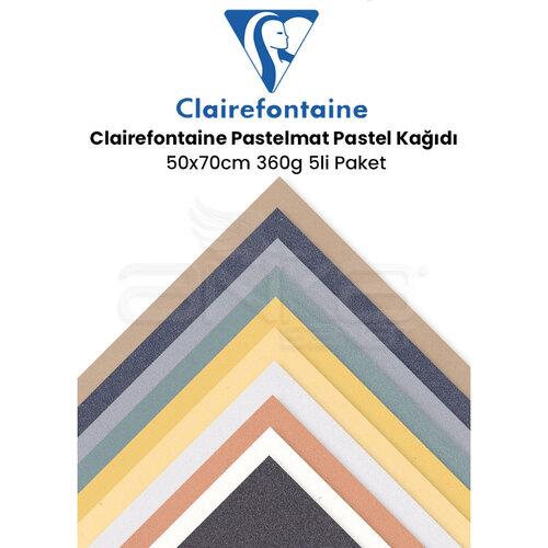 Clairefontaine Pastelmat Pastel Kağıdı 50x70cm 360g 5li Paket