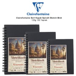 Clairefontaine - Clairefontaine Sert Kapak Spiralli Sketch Blok 120g 100 Yaprak