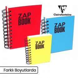 Clairefontaine - Clairefontaine Zap Book Uzun Kenarı Spiralli Sketch Defter 80g 160 Yaprak (1)