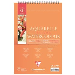 Clairefontaine - Clairefontaine Etival Cold Pressed Spiralli Sulu Boya Blok 300g 30 Yaprak A6