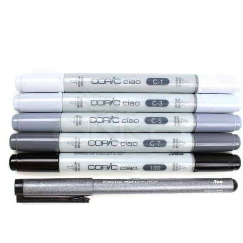 Copic Ciao Marker 5+1 Set Grey Tones