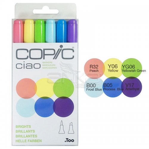 Copic Ciao Marker 6lı Set Brights