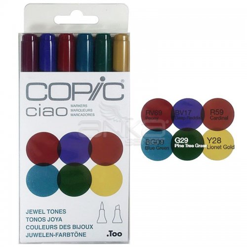 Copic Ciao Marker 6lı Set Jevel Tones