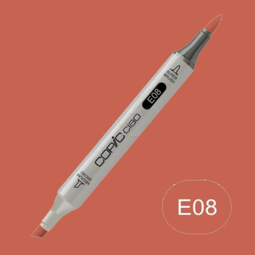 Copic Ciao Marker E08 Brown - E08 Brown