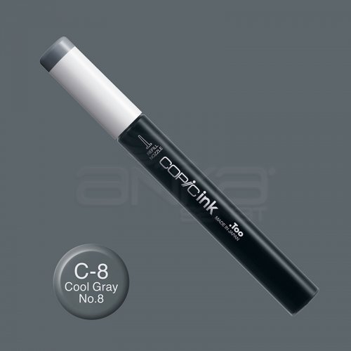 Copic İnk Refill 12ml C-8 Cool Gray No.8 - C-8 Cool Gray No.8