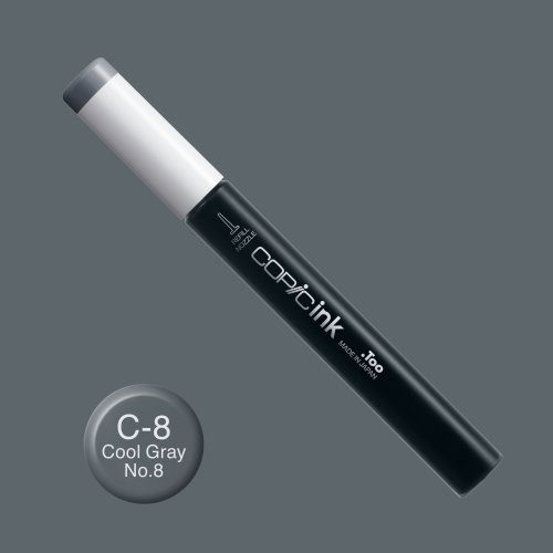 Copic İnk Refill 12ml C-8 Cool Gray 8