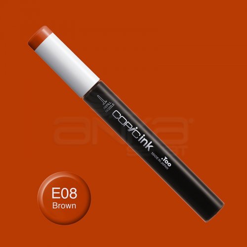 Copic İnk Refill 12ml E08 Brown - E08 Brown