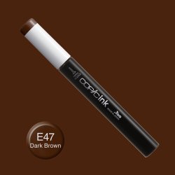 Copic - Copic İnk Refill 12ml E47 Dark Brown (1)