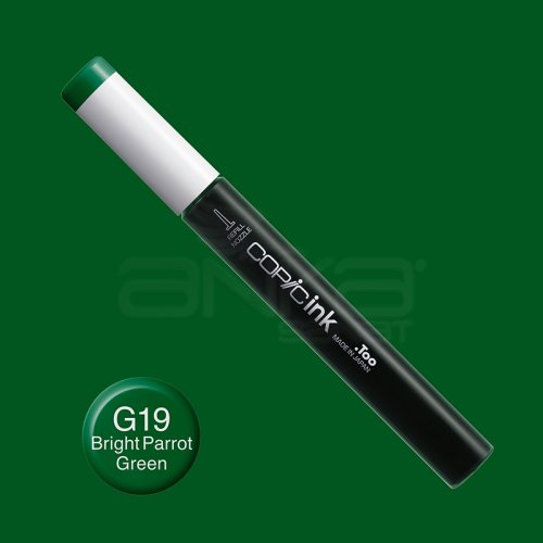 Copic İnk Refill 12ml G19 Bright Parrot Green - G19 Bright Parrot Green