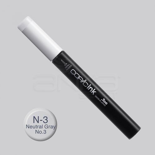 Copic İnk Refill 12ml N-3 Neutral Gray No.3 - N-3 Neutral Gray No.3