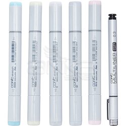Copic Sketch Marker 6lı Set Blending Basics - Thumbnail