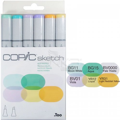 Copic Sketch Marker 6lı Set Pale Pastels