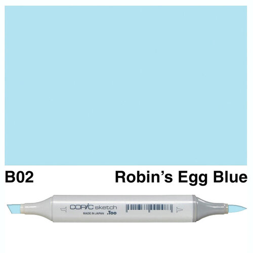 Copic Sketch Marker B02 Robins Egg Blue - B02 ROBIN'S EGG BLUE