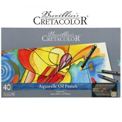 Cretacolor - Cretacolor Aqua Oil Pastel Yağlı Pastel Boya Kalem Seti 40lı