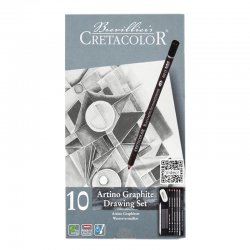 Cretacolor - Cretacolor Artino Graphite Eskiz Seti 10lu Metal Kutu 40021 (1)