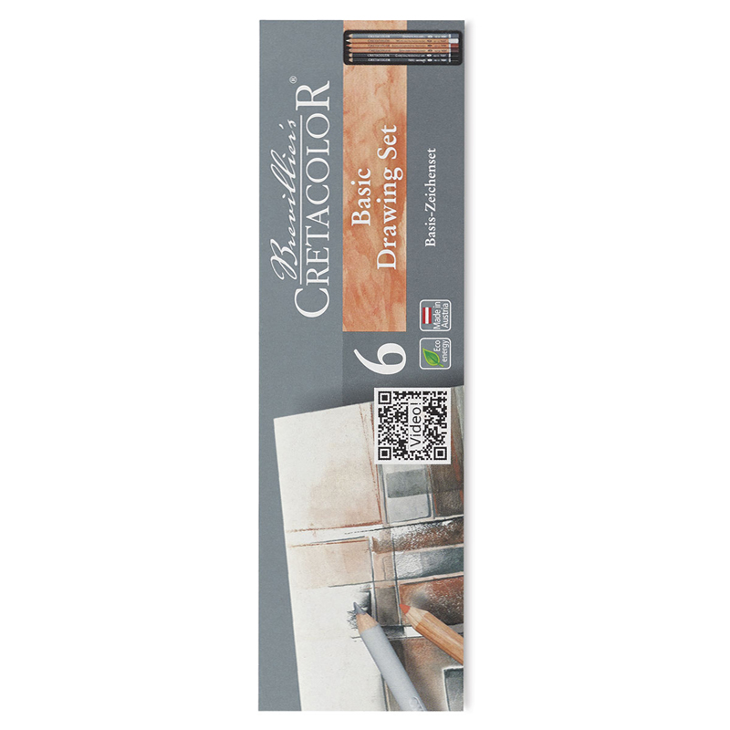 Cretacolor Basic Drawing Set Temel Çizim Kalemleri 6lı Metal Kutu 40006