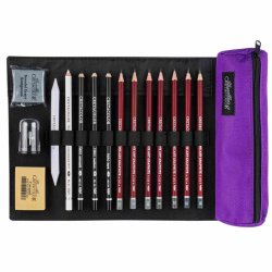 Cretacolor - Cretacolor Pencil Wrap Başlangıç Çizim Seti 16 Parça 40072