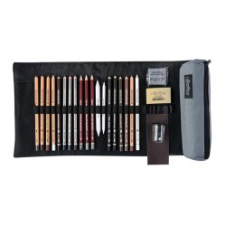 Cretacolor - Cretacolor Pencil Wrap Başlangıç Çizim Seti 24 Parça 40076 (1)
