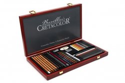 Cretacolor - Cretacolor Ultimo Premium Çizim Seti Ahşap Kutu 36lı 40067 (1)
