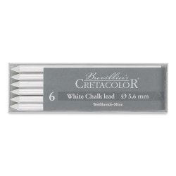 Cretacolor - Cretacolor Portmin Yedek Uç Kömür Fuzen Çubuk 5,6mm 26152 Soft Beyaz