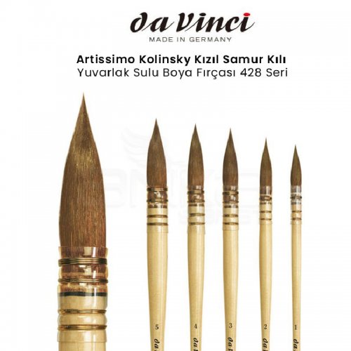 Da Vinci Artissimo Kolinsky Kızıl Samur Kılı Yuvarlak Sulu Boya Fırçası 428 Seri