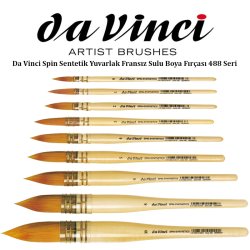 Da Vinci - Da Vinci Spin Sentetik Yuvarlak Fransız Sulu Boya Fırçası 488 Seri