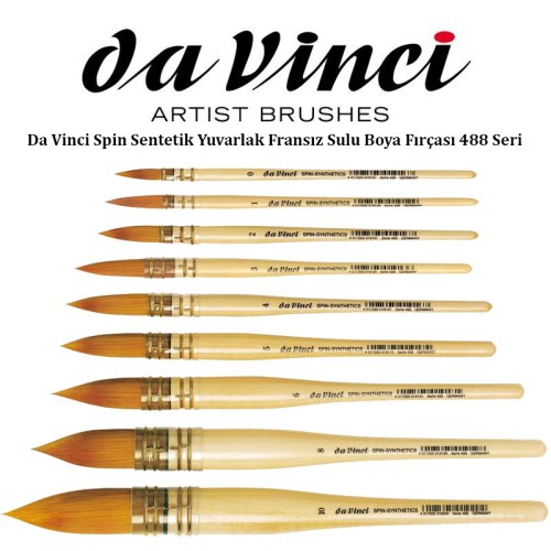 Da Vinci Spin Sentetik Yuvarlak Fransız Sulu Boya Fırçası 488 Seri