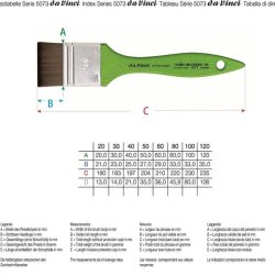 Da Vinci Fit For Hobby Sentetik Düz Uçlu Geniş Yüzey Fırçası Seri 5073 No:120 - Thumbnail