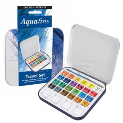 Daler Rowney - Daler Rowney Aquafine 24lü Sulu Boya Seti Montval Defterli (1)