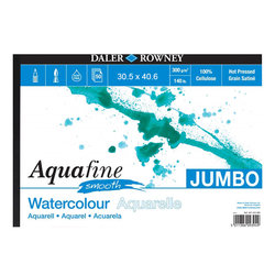 Daler Rowney - Daler Rowney Aquafine Jumbo Sulu Boya Blok Hot Pressed 300g 50 Yaprak (1)