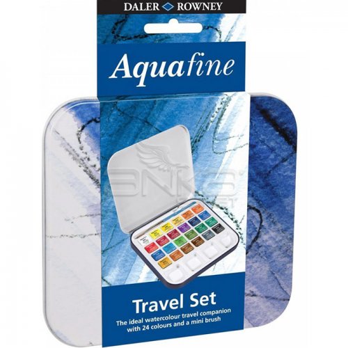 Daler Rowney Aquafine Sulu Boya Travel Set Yarım Tablet 24lü
