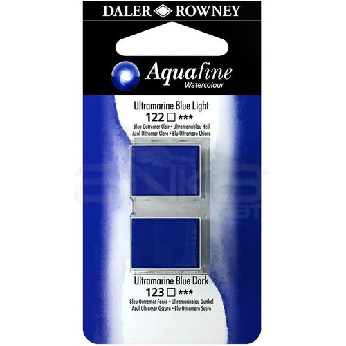 Daler Rowney Aquafine Sulu Boya Tablet 2li Ultramarine Blue Light-Ultramarine Blue - Ultramarine Blue Light-Ultramarine Blue