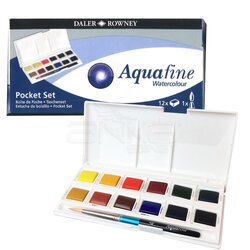 Daler Rowney - Daler Rowney Aquafine Pocket Sulu Boya Seti 12li 1/2 Tablet