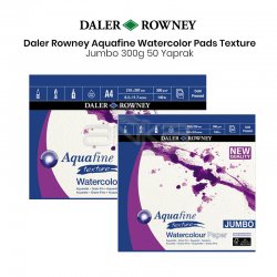 Daler Rowney - Daler Rowney Aquafine Watercolor Pads Texture Jumbo 50 Yaprak 300g