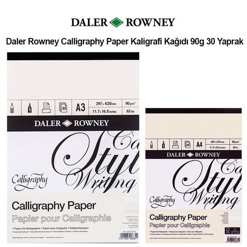 Daler Rowney Calligraphy Paper Kaligrafi Kağıdı 90g 30 Yaprak