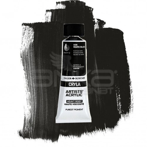 Daler Rowney Cryla Artist Akrilik Boya 75ml 036 Mars Black Seri A - 036 Mars Black