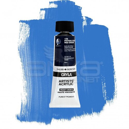 Daler Rowney Cryla Artist Akrilik Boya 75ml 139 Phthalo Blue Red Shade Seri B - 139 Phthalo Blue Red Shade