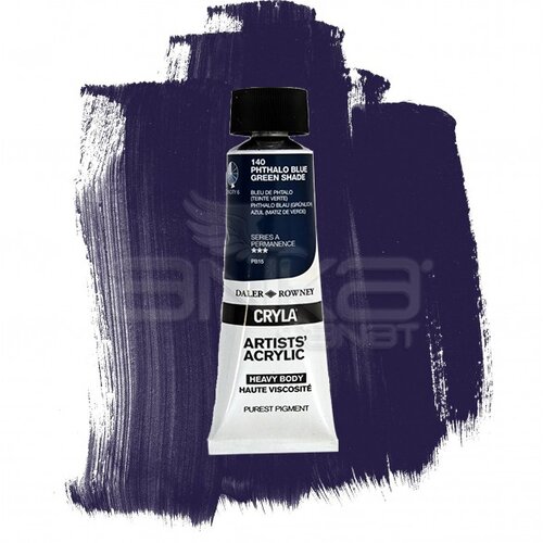 Daler Rowney Cryla Artist Akrilik Boya 75ml 140 Phthalo Blue Green Shade Seri A - 140 Phthalo Blue Green Shade