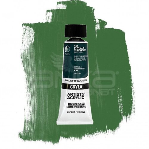 Daler Rowney Cryla Artist Akrilik Boya 75ml 154 Phthalo Turquoise Seri A - 154 Phthalo Turquoise