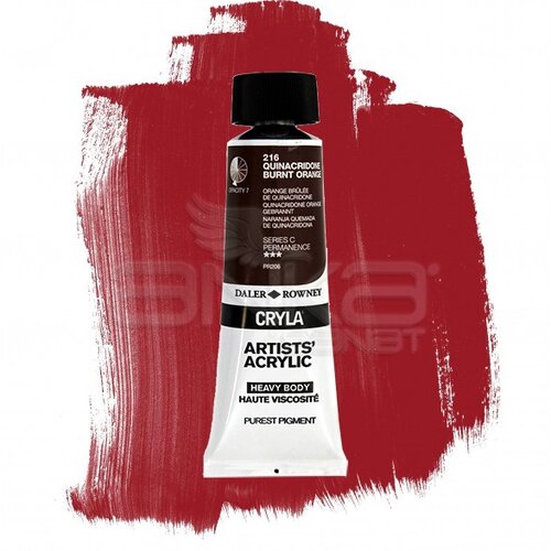 Daler Rowney Cryla Artist Akrilik Boya 75ml 216 Quinacridone Burnt Orange Seri C - 216 Quinacridone Burnt Orange