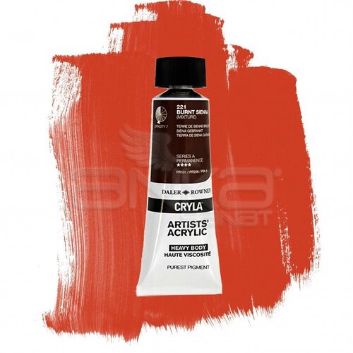 Daler Rowney Cryla Artist Akrilik Boya 75ml 221 Burnt Sienna Seri A - 221 Burnt Sienna