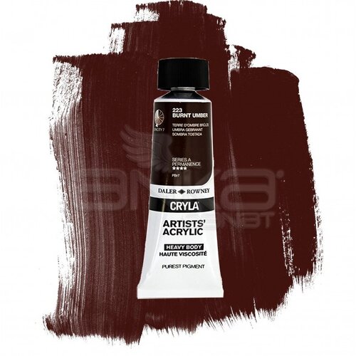 Daler Rowney Cryla Artist Akrilik Boya 75ml 223 Burnt Umber Seri A - 223 Burnt Umber