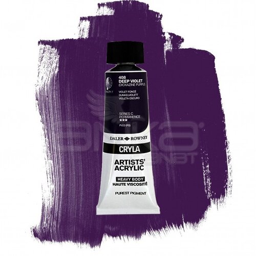 Daler Rowney Cryla Artist Akrilik Boya 75ml 408 Deep Violet Seri C - 408 Deep Violet