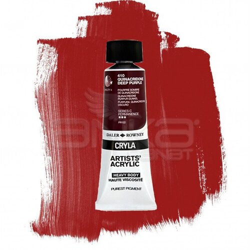 Daler Rowney Cryla Artist Akrilik Boya 75ml 410 Quinacridone Deep Purple Seri C - 410 Quinacridone Deep Purple